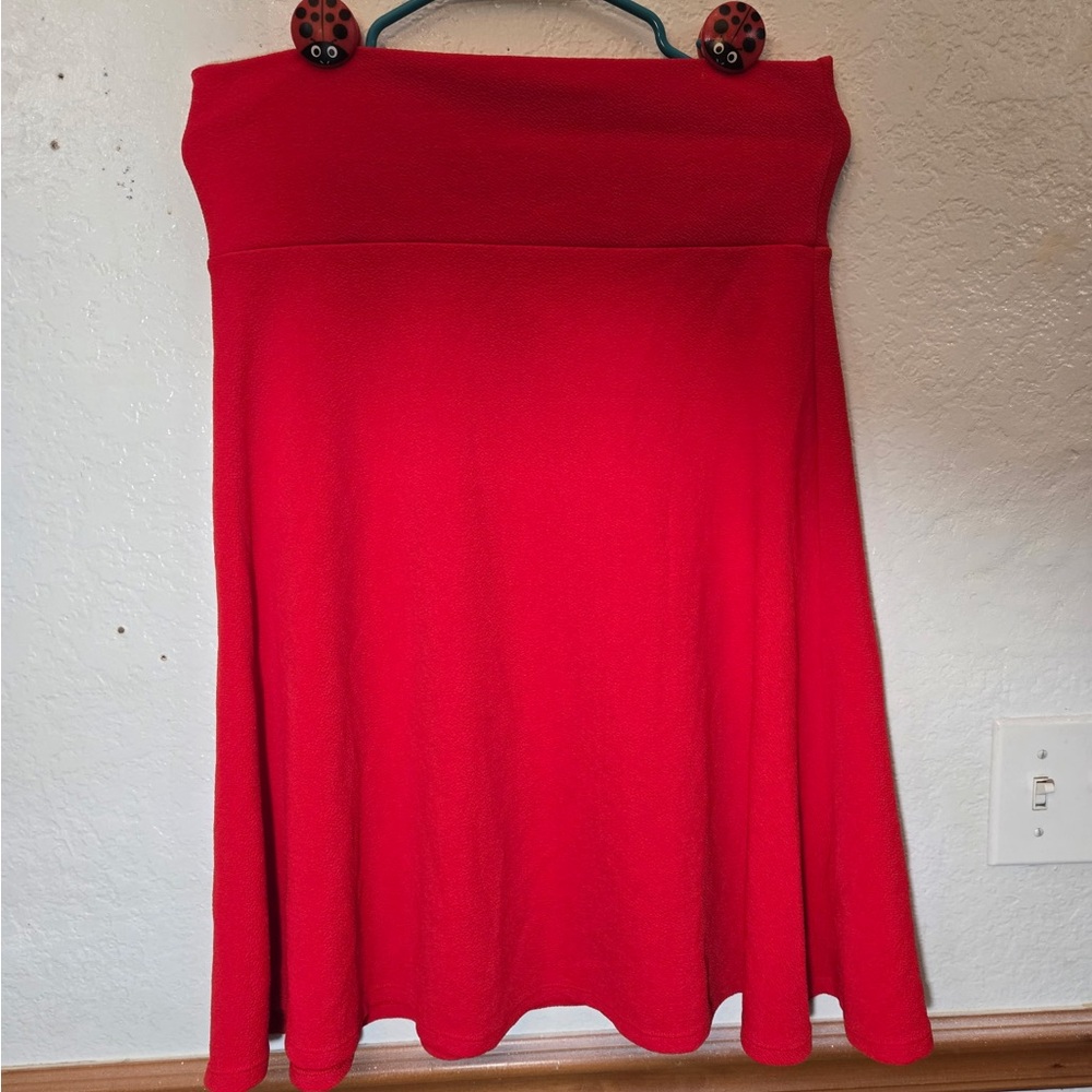 LuLaRoe Red Circle Skirt